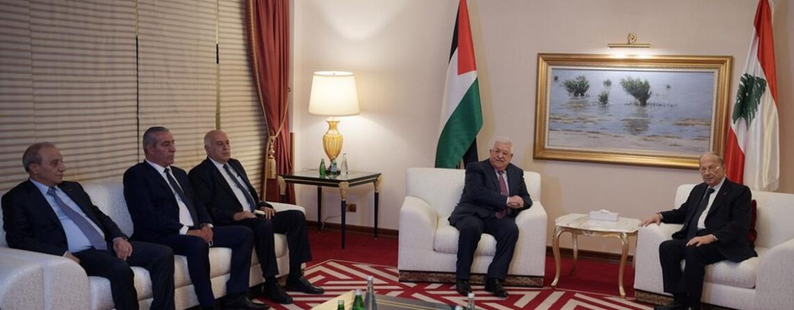 president abbas meets president of lebanon
